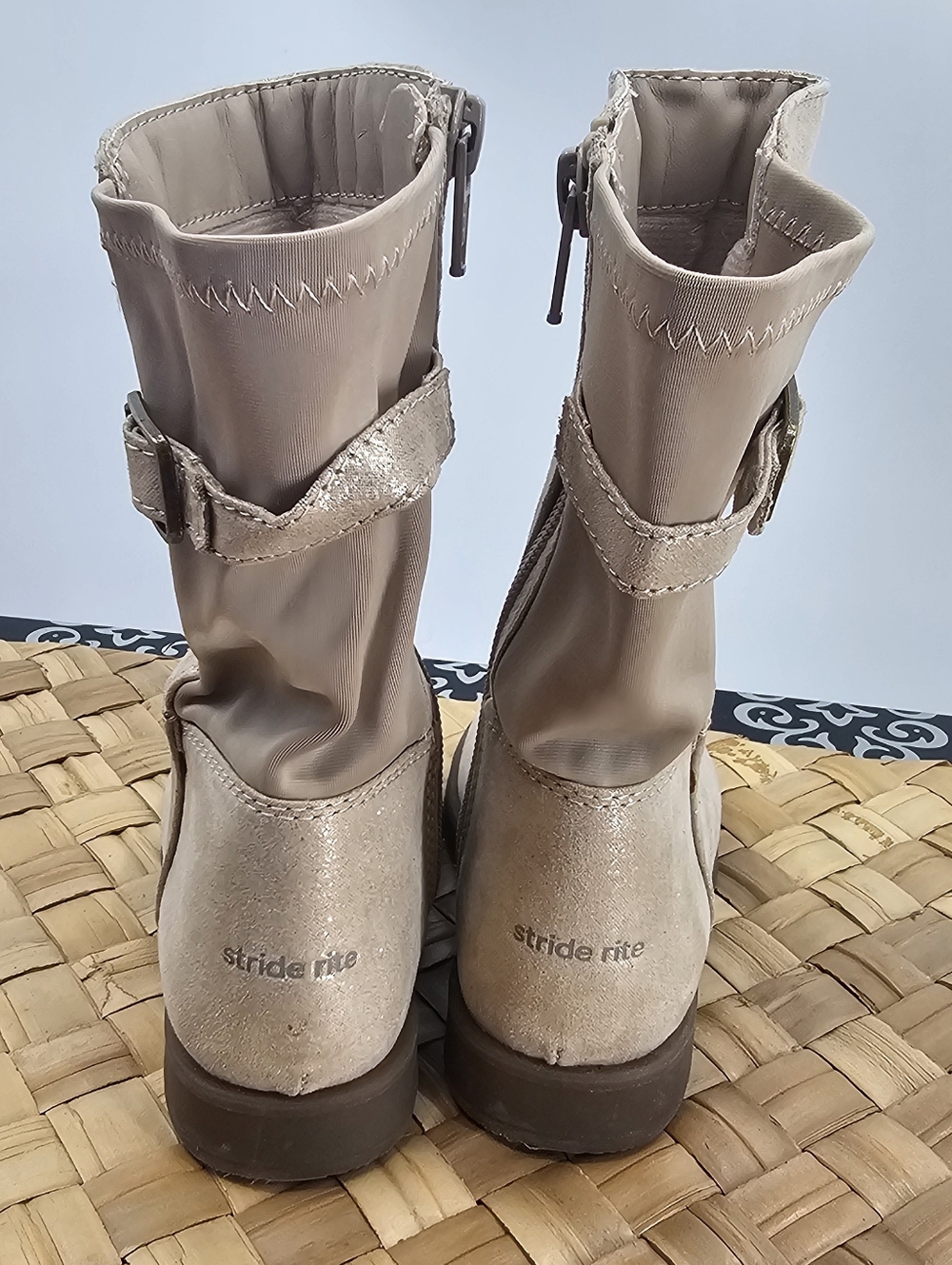Stride Rite Tan Riding Boots Size 7.5W - Picture 3 of 12